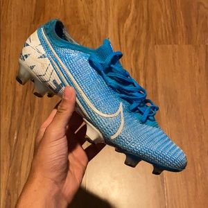 Nike mercurial neon blue cleats